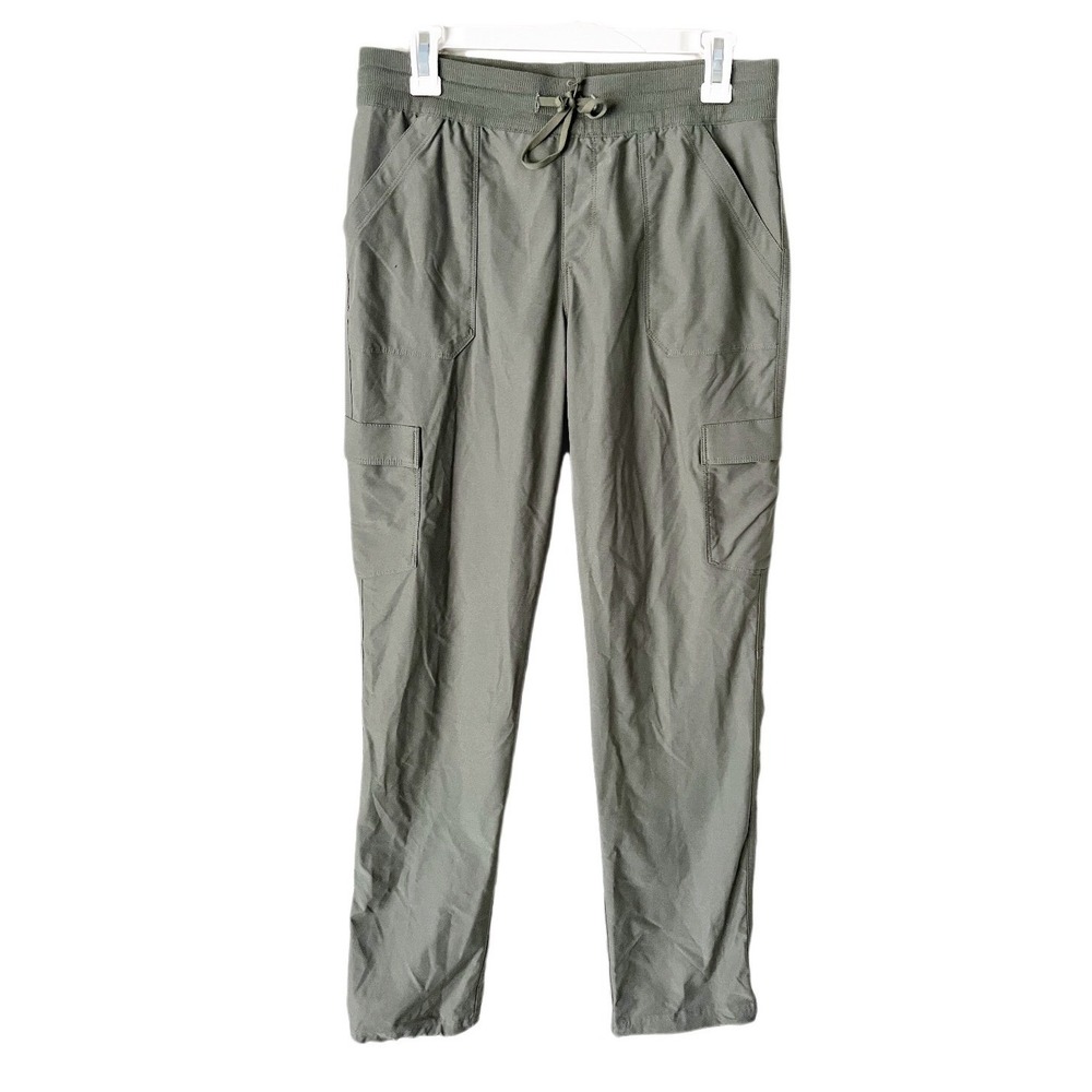 Kuhl Olive Green Trekr Cargo Hiking Pants Size Medium LONG Gorpcore Granola Girl